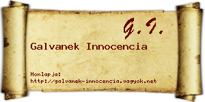 Galvanek Innocencia névjegykártya